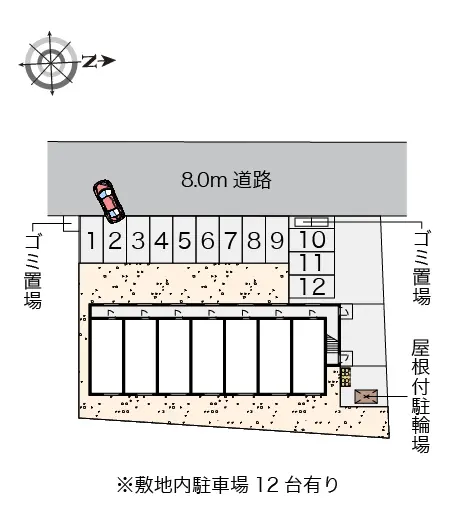 ★手数料０円★函館市美原２丁目　月極駐車場（LP）